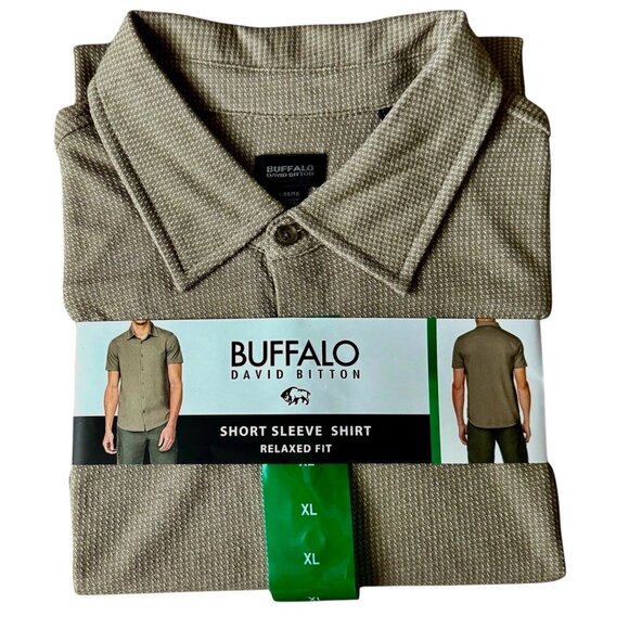 Buffalo David Bitton Men’s Short Sleeve Shirt Relaxed Fit NWT - Picture 3 of 4